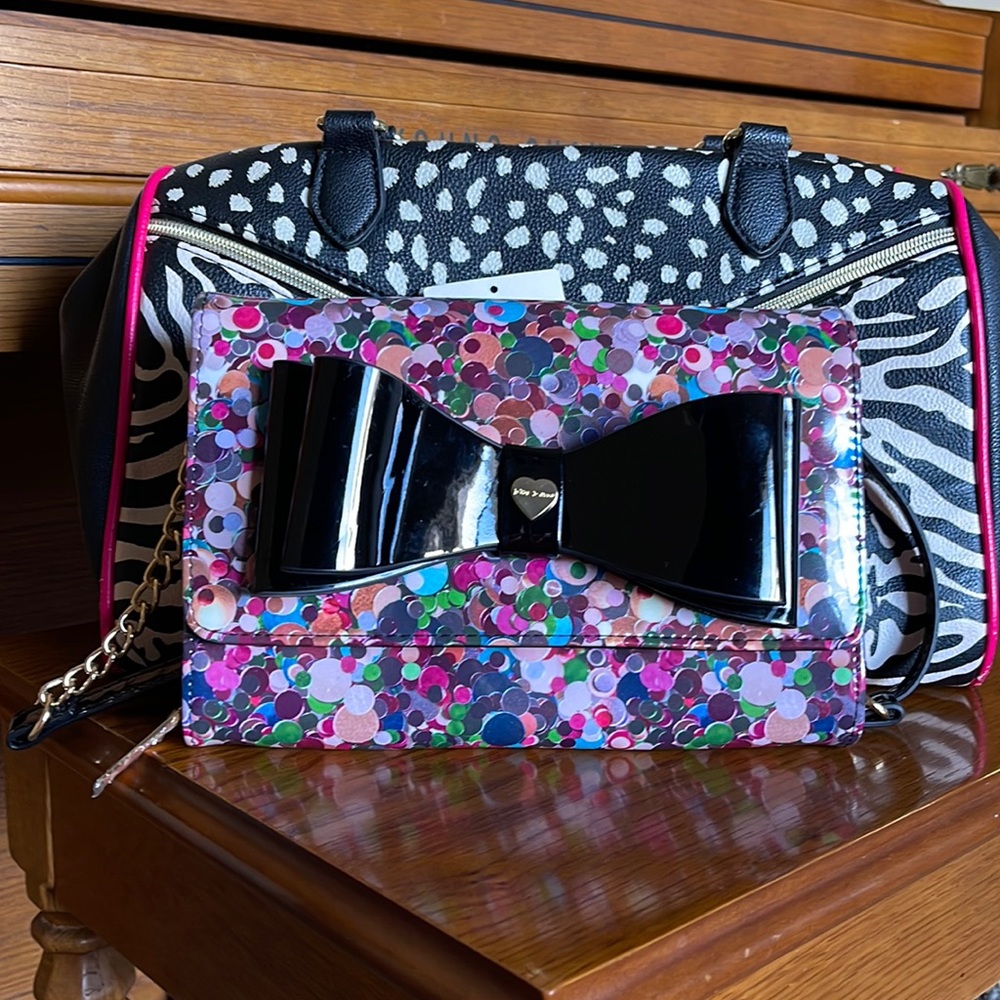 Betsey Johnson rainbows Xodanie purse